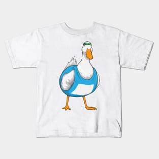 Duck Runner Running Sports Kids T-Shirt